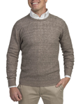 Bilde av GENSER CREW NECK LINEN NEW CABLE KNIT