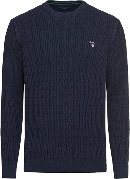 Bilde av GANT GENSER CABLE COTTON C-NECK