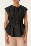 Bilde av CATHRINE HAMMEL POPLIN SMOCKED SLEEVELESS BLOUSE