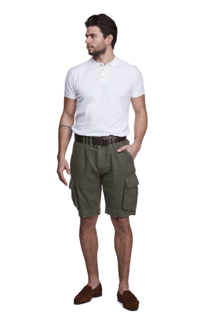 Bilde av HANSEN & JACOB WASHED LINEN CARGO SHORTS