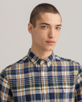 Bilde av GANT REG LINEN MADRAS SS SHIRT