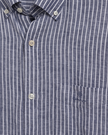 Bilde av GANT REG STRIPE LINEN SS SHIRT