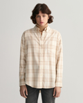 Bilde av GANT DAME D2. RELAXED CHECK FLANNEL SHIRT