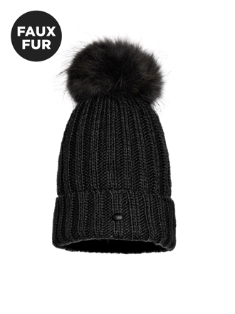 Bilde av GOLDBERGH UNA BEANIE FAUX FUR BLACK ONE SIZE DAME