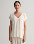 Bilde av GANT DAME LINEN BLEND V-NECK VEST