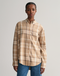 Bilde av GANT DAME RELAXED CHECKED FLANNEL BD SHIRT