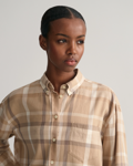 Bilde av GANT DAME RELAXED CHECKED FLANNEL BD SHIRT