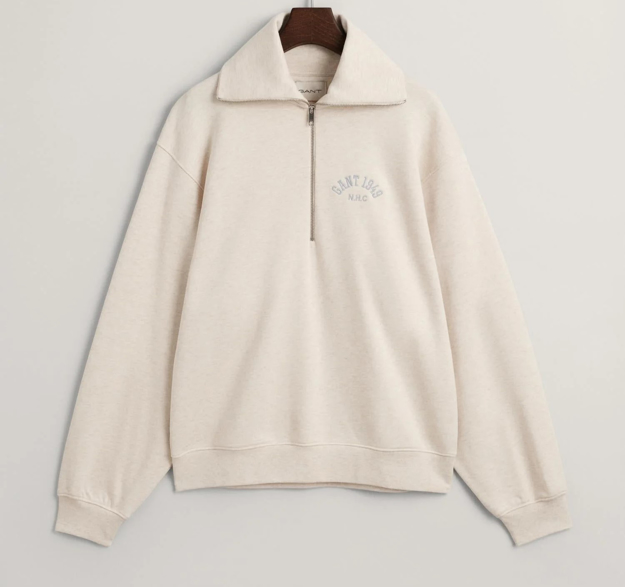 Bilde av GANT DAME ARCH HALF ZIP SWEAT