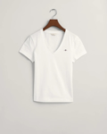 Bilde av GANT DAME REG SHIELD SS V-NECK T-SHIRT