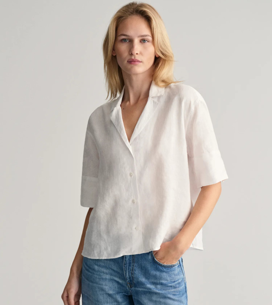 Bilde av GANT DAME REL SS LINEN SHIRT