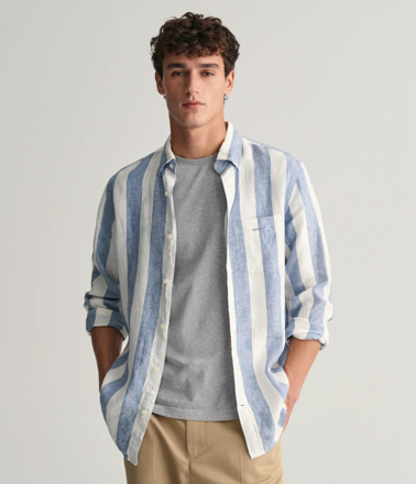 Bilde av GANT H REG BOLD STRIPE LINEN SHIRT