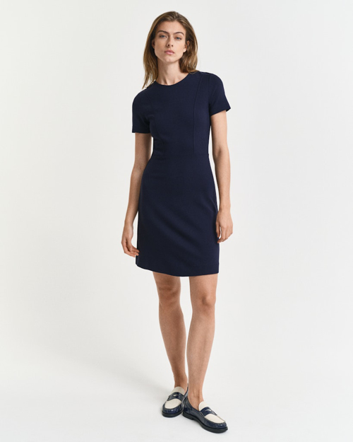 Bilde av GANT W FIT AND FLARE SS JERSEY DRESS