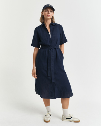 Bilde av GANT W REG LINEN SS SHIRT DRESS