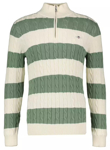 Bilde av GANT STRIPED COTTON CABLE HALF ZIP