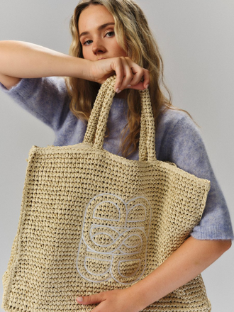 Bilde av ELLA & IL LENE STRAW BAG Beige ONE SIZE DAME
