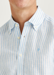 Bilde av MORRIS DOUGLAS LINEN STRIPE SHIRT-CLASSIC FIT