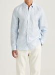 Bilde av MORRIS DOUGLAS LINEN STRIPE SHIRT-CLASSIC FIT