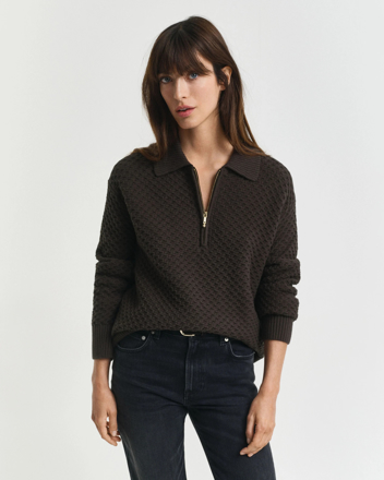 Bilde av GANT D COTTON TEXTURE HALF ZIP