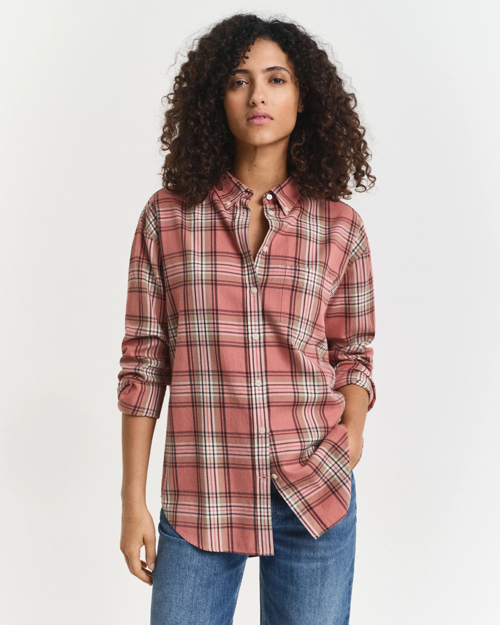Bilde av GANT W REL CHECKED FLANNEL BD SHIRT