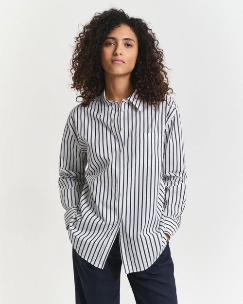 Bilde av GANT W REL CLASSIC POPLIN STRIPED SHIRT