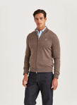 Bilde av MORRIS M MERINO CABLE ZIP CARDIGAN