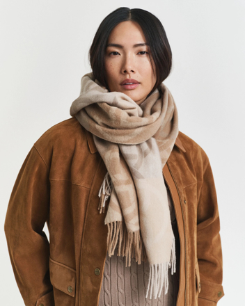 Bilde av GANT W MONOGRAM WOOL SCARF